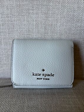Kate Spade Moonlight Pebbled Leather Small Trifold Continental Wallet Leila